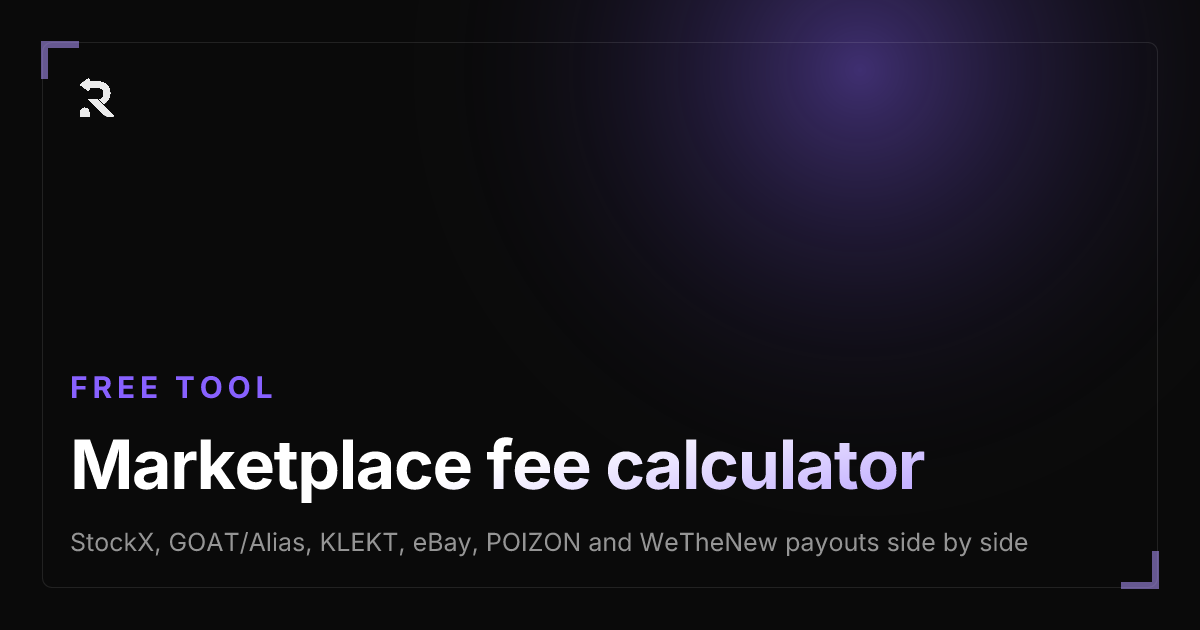 Sneaker Marketplace Fee Calculator | StockX, Alias & KLEKT